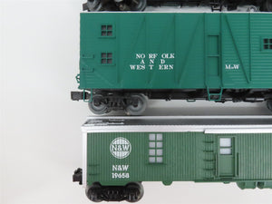 LOT of 3 O Gauge 3-Rail Lionel N&W MofW Tool, Bunk, & FreightSounds Kitchen Car