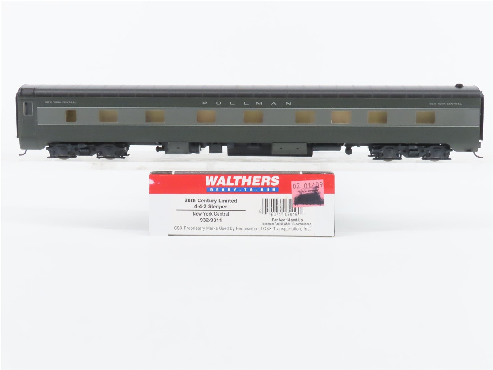 HO Walthers 20th Century Limited 932-9311 NYC Pullman 4-4-2 Sleeper Passenger