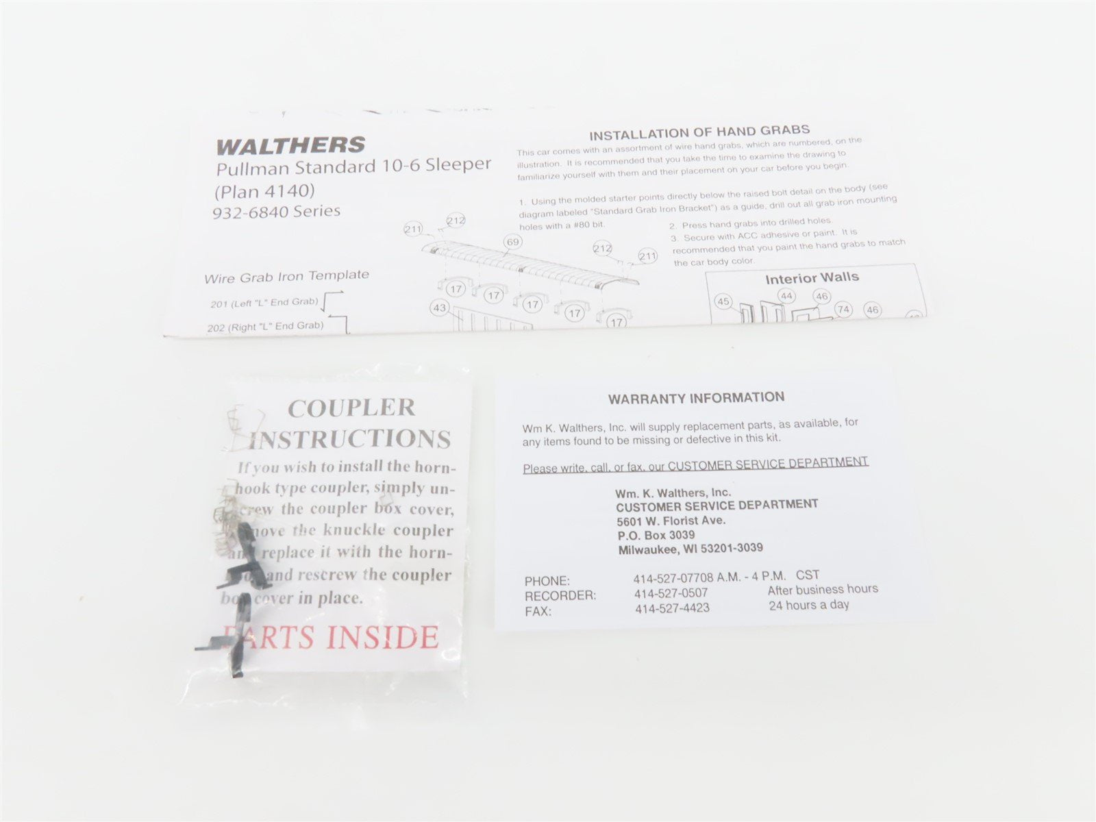 HO Walthers 932-6847 PRR Pennsylvania Pullman Plan 4140 10-6 Sleeper Passenger