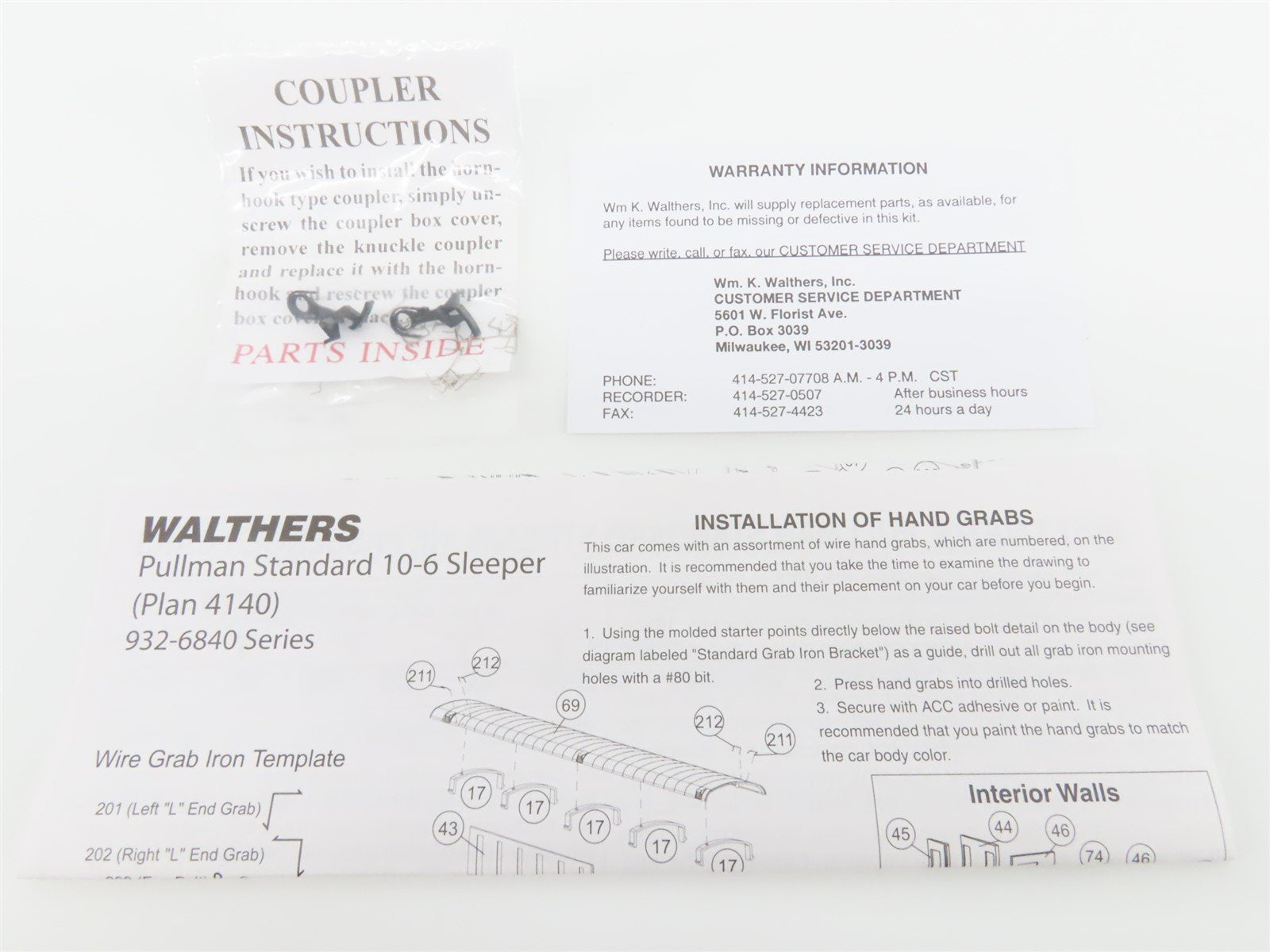 HO Walthers 932-6847 PRR Pennsylvania Pullman Plan 4140 10-6 Sleeper Passenger