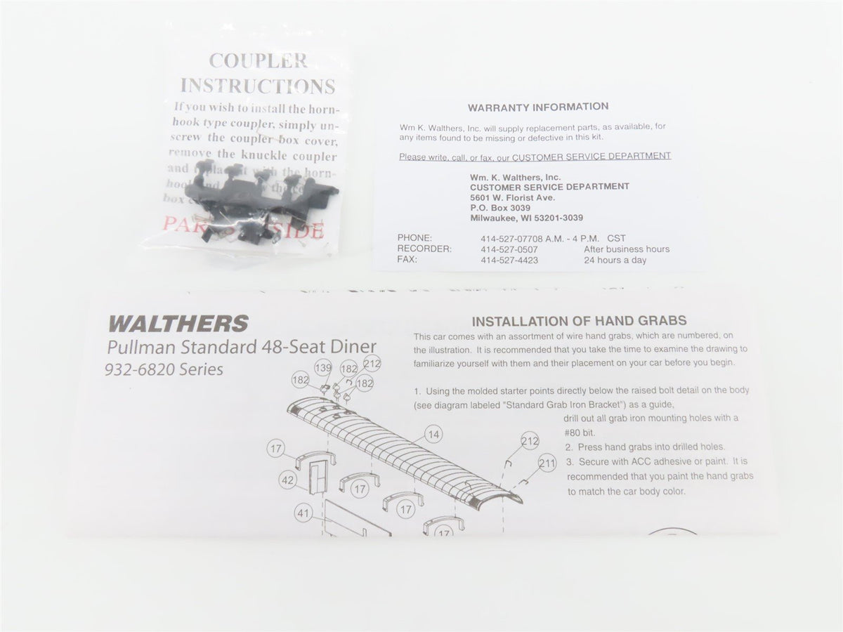 HO Scale Walthers 932-6832 NYC Pullman Standard 48 Seat Diner Passenger Car