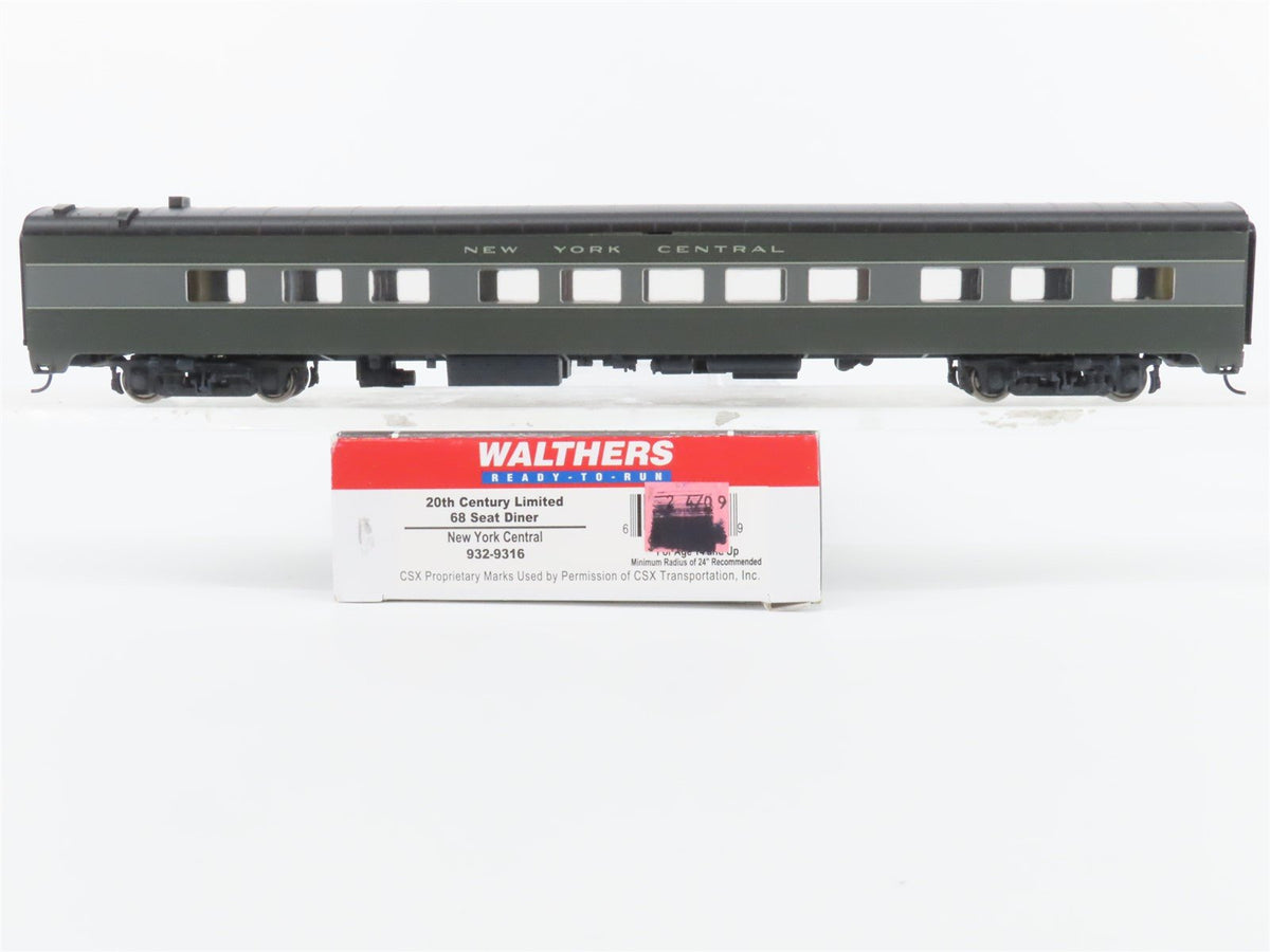 HO Walthers 20th Century Limited 932-9316 NYC 68 Seat Diner Passenger Car