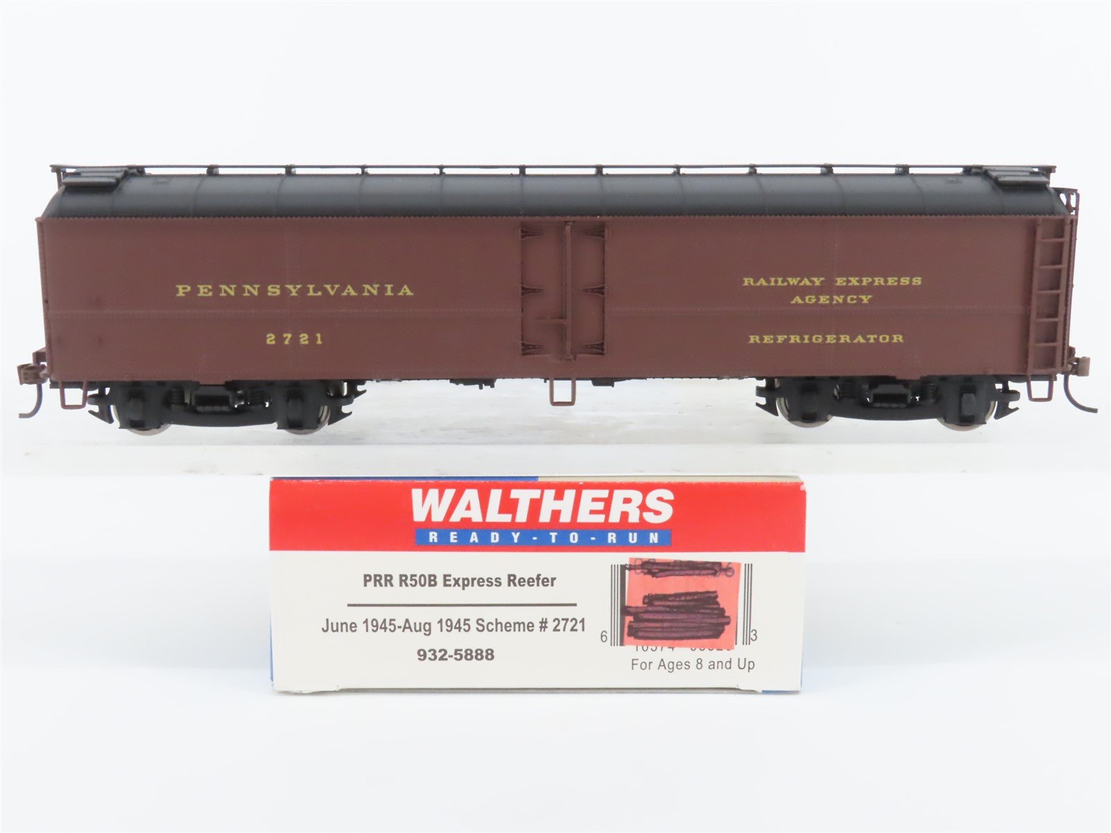 HO Scale Walthers 932-5888 PRR Pennsylvania REA R50B Express Reefer #2721