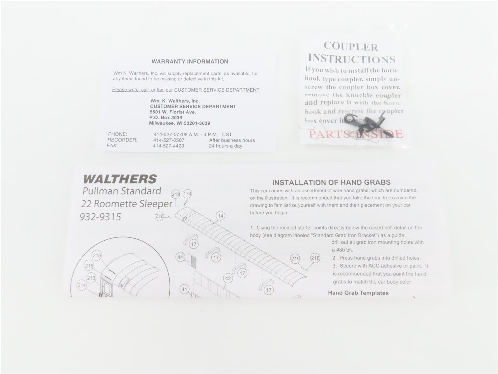 HO Walthers 20th Century Limited 932-9315 NYC Pullman 22 Roomette Passenger