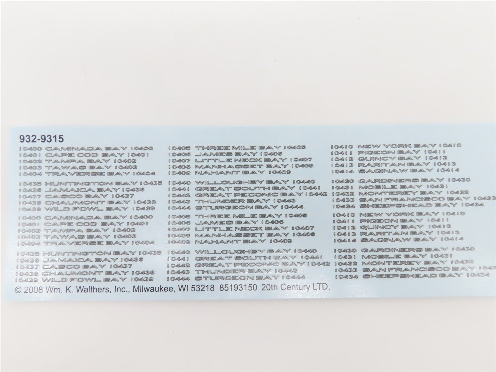 HO Walthers 20th Century Limited 932-9315 NYC Pullman 22 Roomette Passenger