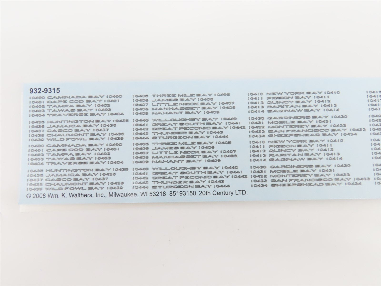 HO Walthers 20th Century Limited 932-9315 NYC Pullman 22 Roomette Passenger