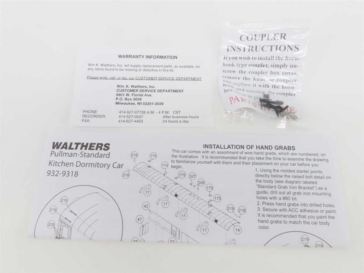 HO Scale Walthers 20th Century Limited 932-9318 NYC Kitchen Dormitory Passenger