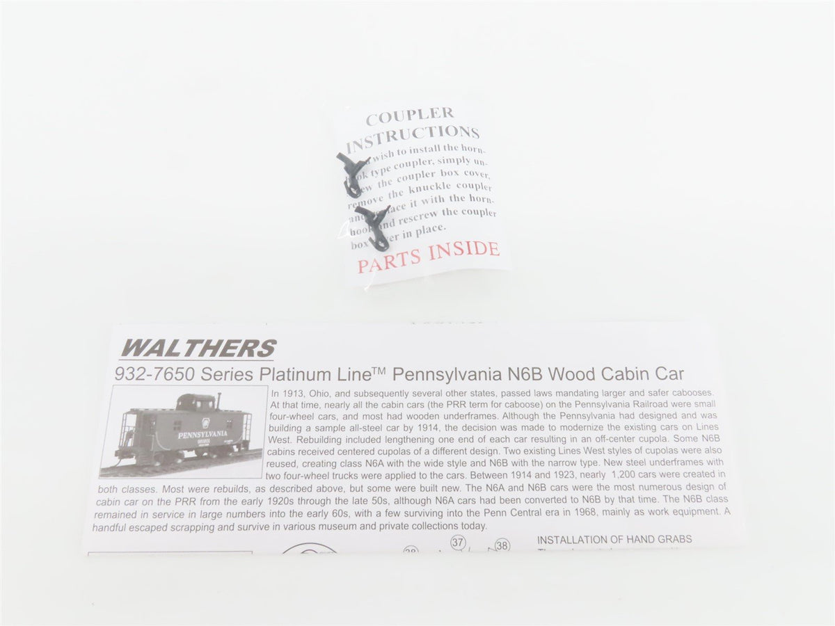 HO Walthers Platinum 932-7651 PRR N6B Centered Cupola Wood Caboose #981693