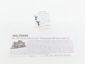 HO Walthers Platinum 932-7651 PRR N6B Centered Cupola Wood Caboose #981693