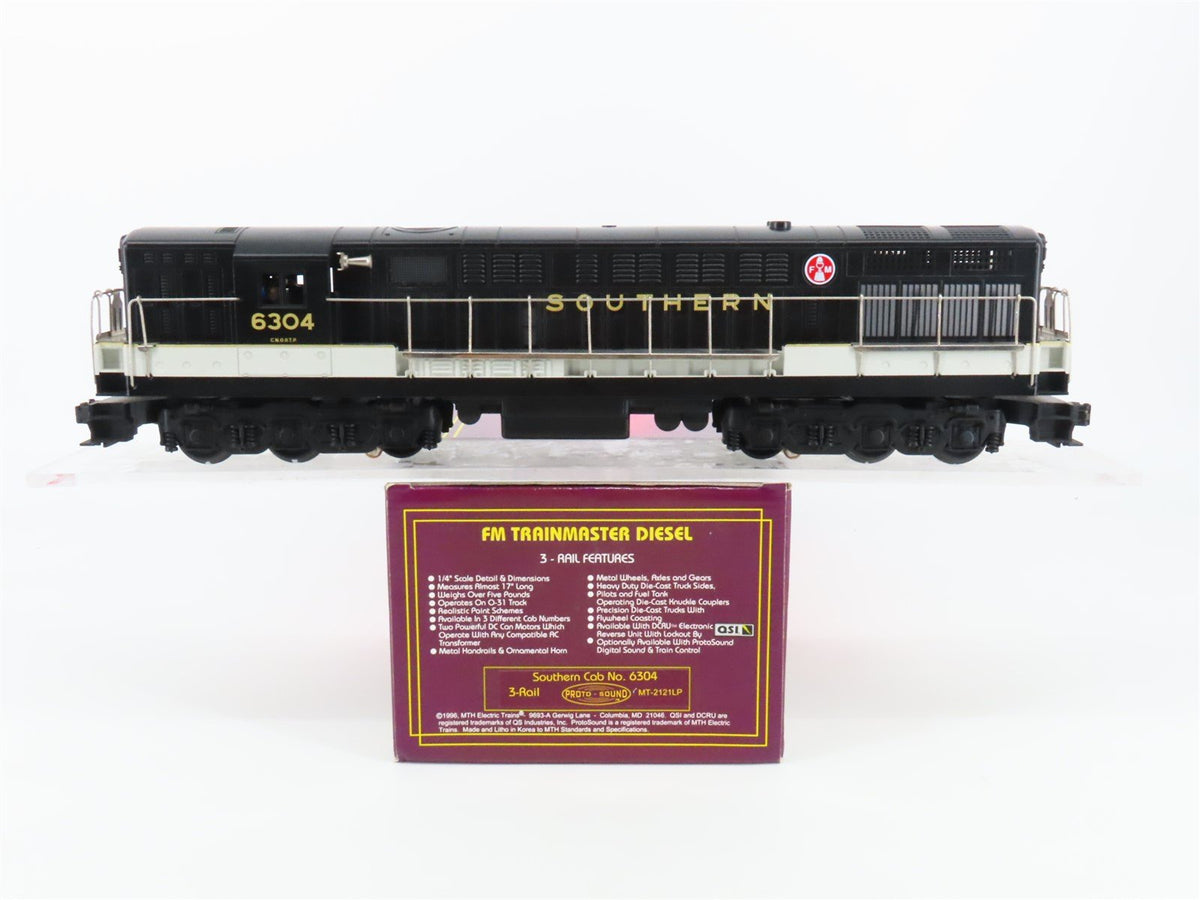 O Gauge 3-Rail MTH MT-2121LP SOU Southern FM Trainmaster Diesel #6304 w/ Sound