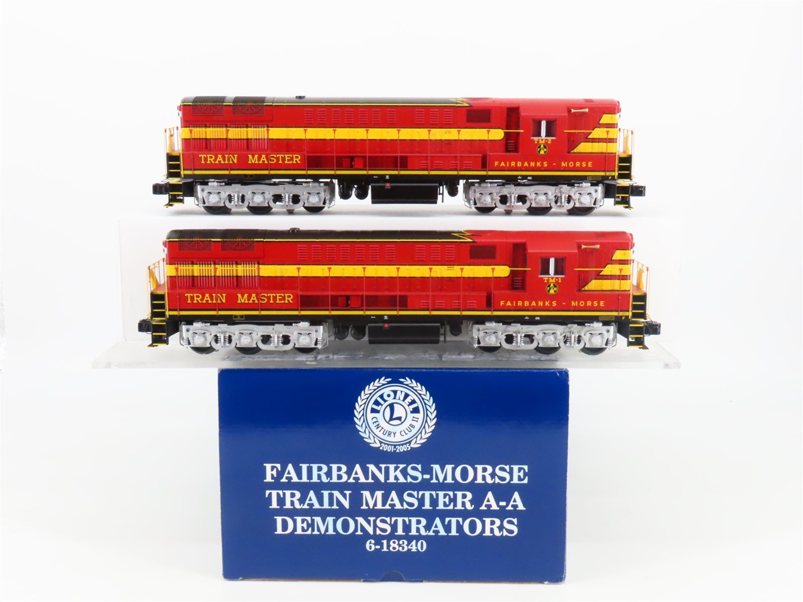 O 3-Rail Lionel 6-18340 Century Club II Trainmaster Demonstrator A/A Diesel Set