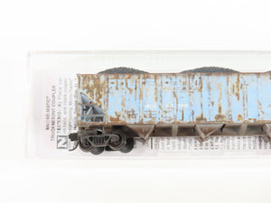 N Micro-Trains MTL 98305085 B&LE/ex-RI 3-Bay Hoppers 2-Pack w/ Load - Weathered