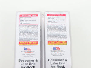 N Micro-Trains MTL 98305085 B&LE/ex-RI 3-Bay Hoppers 2-Pack w/ Load - Weathered