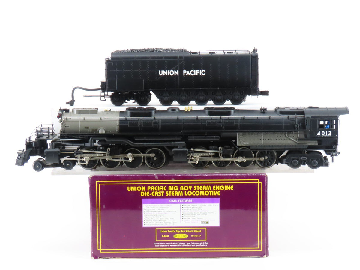 O Gauge 3-Rail MTH MT-3021LP UP Union Pacific Big Boy 4-8-8-4 Steam Loco #4012