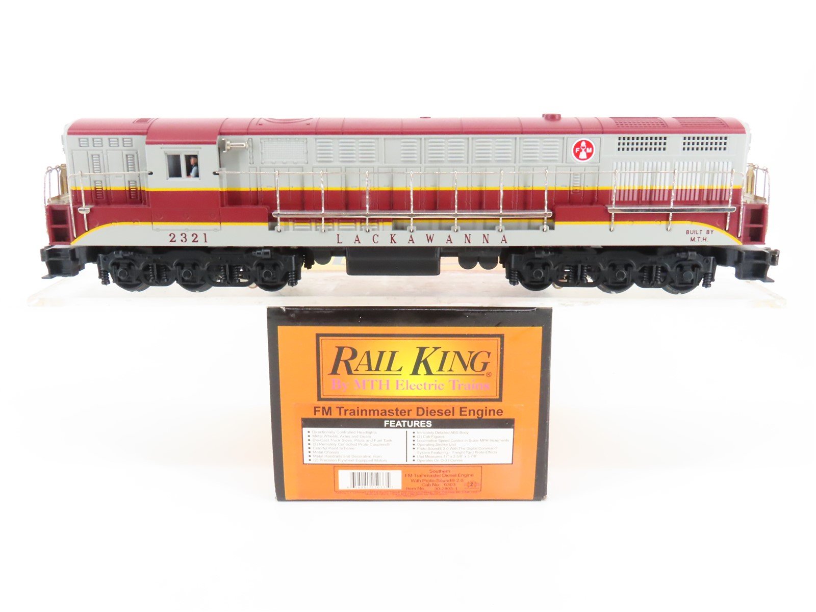 O Gauge 3-Rail MTH 30-2805-1 Lackawanna H24-66 Diesel Loco #2321 w/Sound