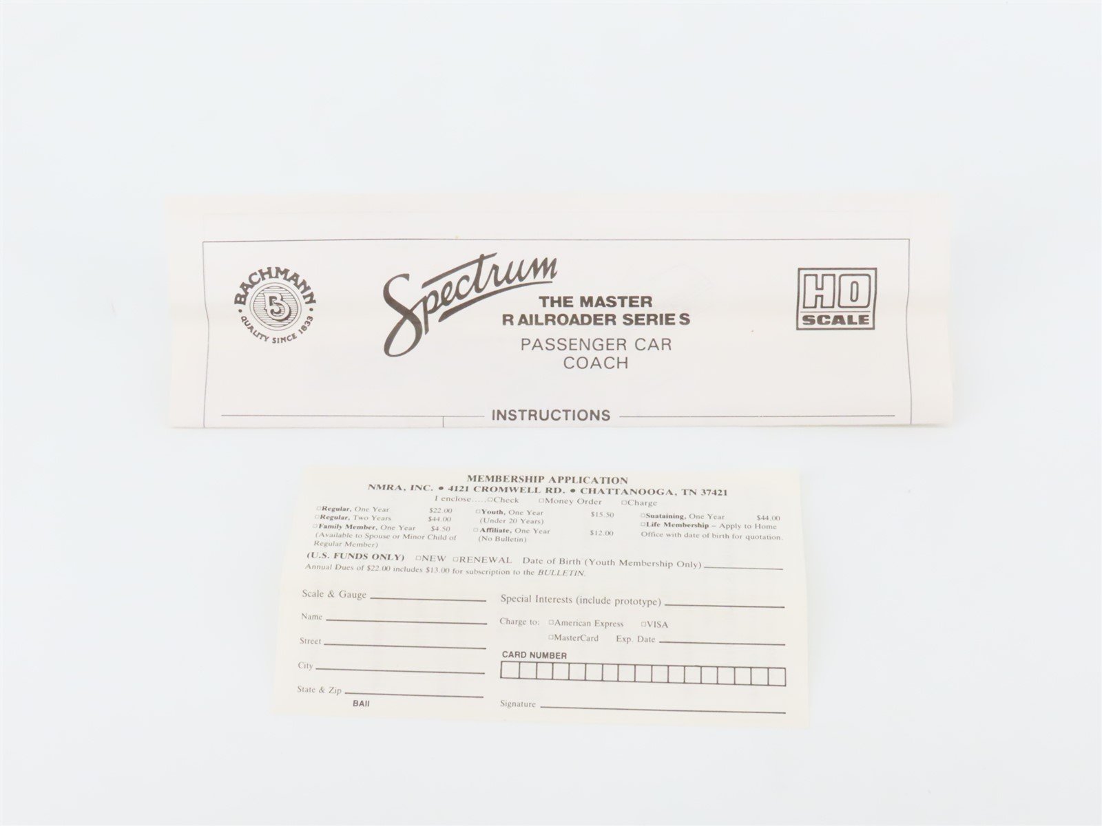 HO Scale Bachmann Spectrum 89103 NYC New York Central Coach Passenger #809