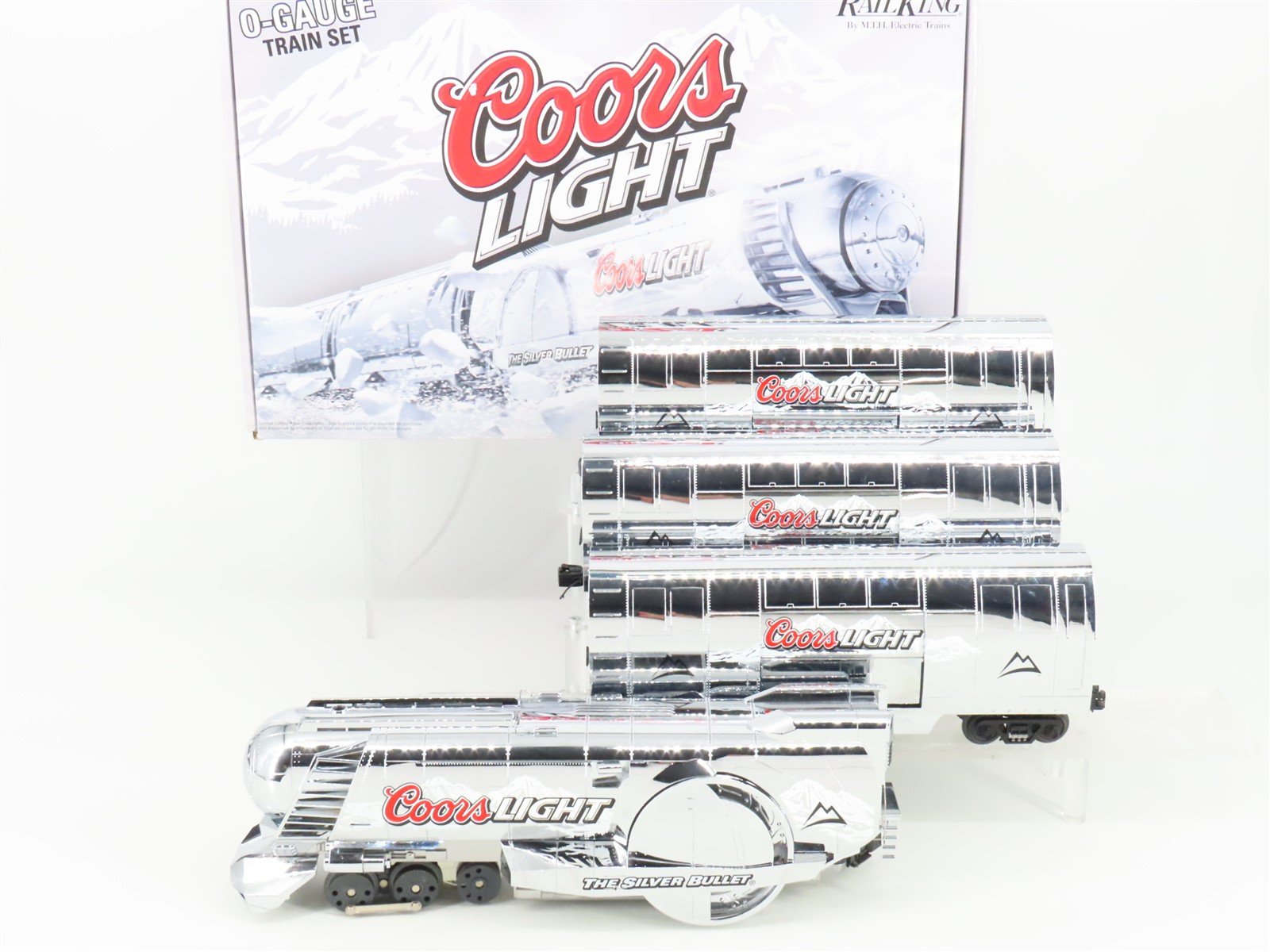 O Gauge 3-Rail MTH 30-1433-1 Coors Light "Silver Bullet" Steam Train Set