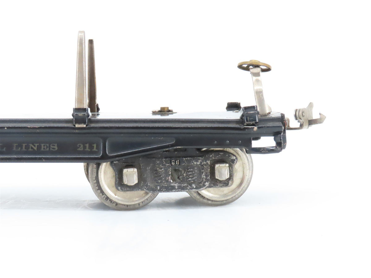 Standard Gauge Lionel Lines Prewar 211 Tinplate Flat Car