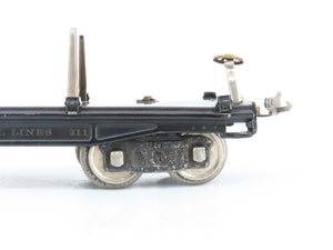Standard Gauge Lionel Lines Prewar 211 Tinplate Flat Car