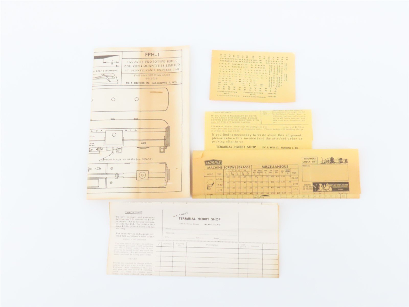 HO Scale Walthers Kit FPH-1 PRR Pennsylvania Railroad Express Passenger Car