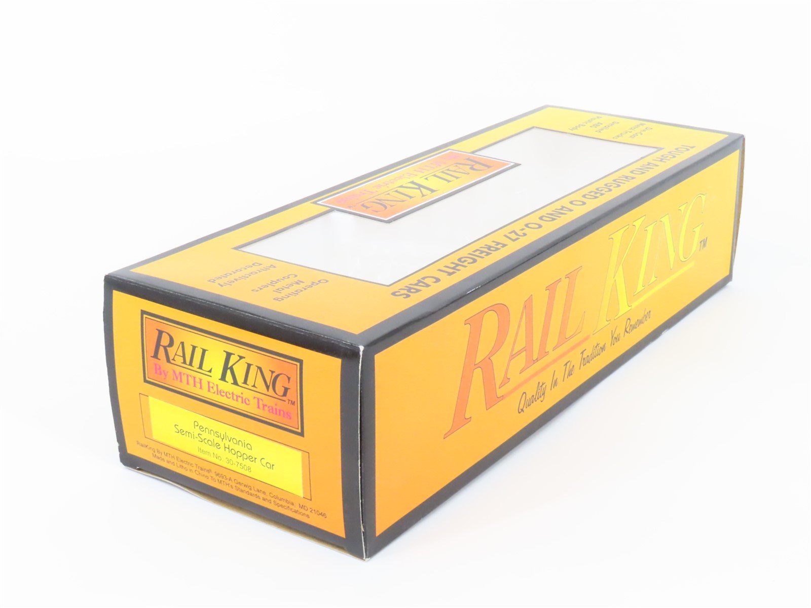 O Gauge 3-Rail MTH Rail King 30-7508 PRR Pennsylvania Semi-Scale Hopper #192164