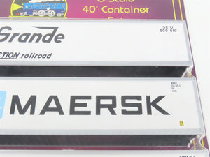 O Gauge MTH 20-95038 Rio Grande/Maersk/Hyundai 53' Container 3-Pack