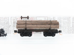 N Scale Micro-Trains MTL 113510 Unlettered 30' Skeleton Log Car w/ Log Load