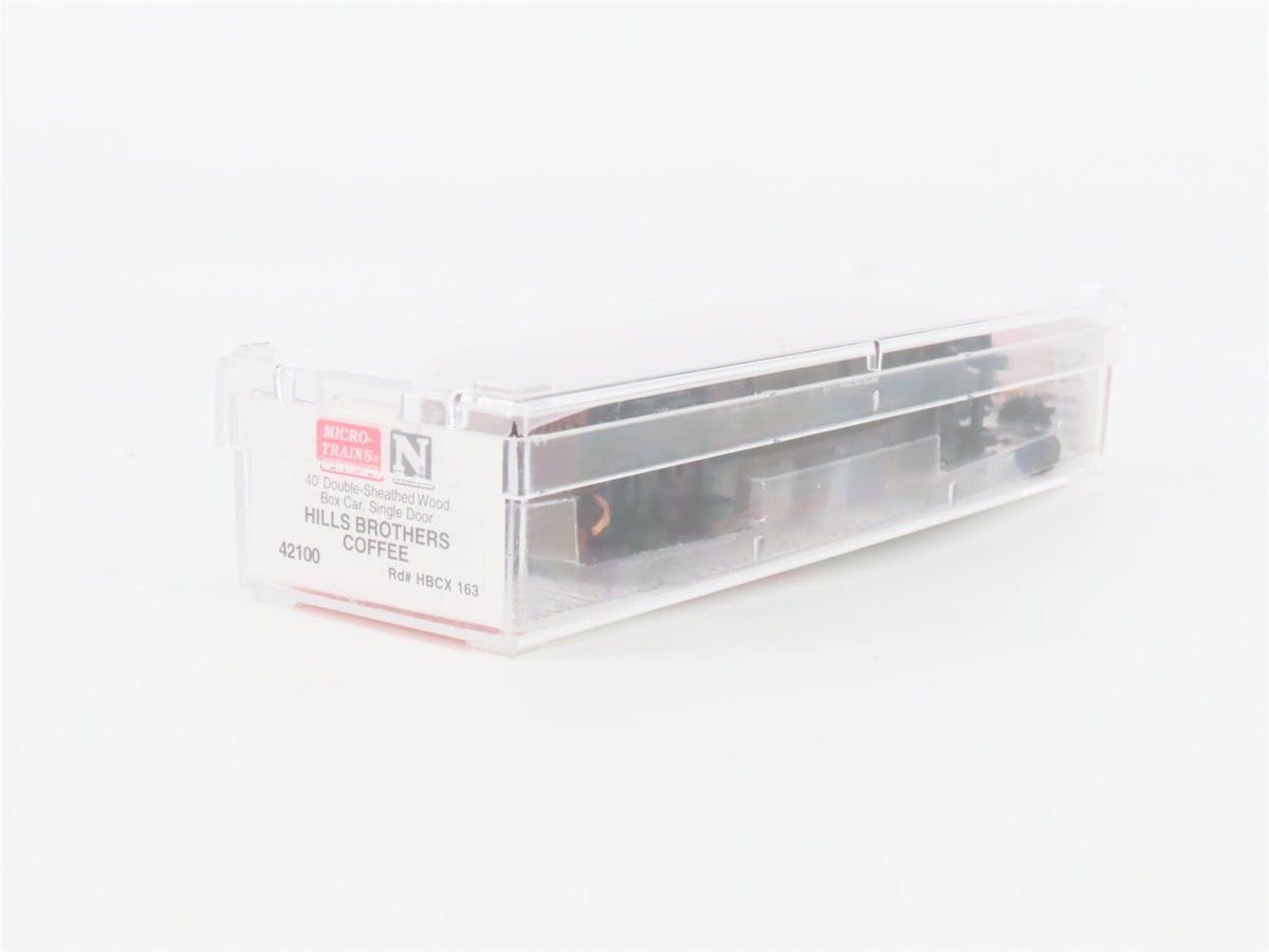 N Scale Micro-Trains MTL 42100 HBCX Hills Bros Coffee 40&#39; Box Car #163