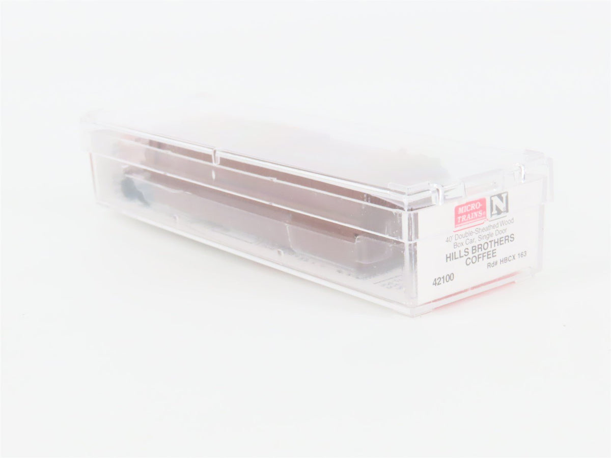N Scale Micro-Trains MTL 42100 HBCX Hills Bros Coffee 40&#39; Box Car #163
