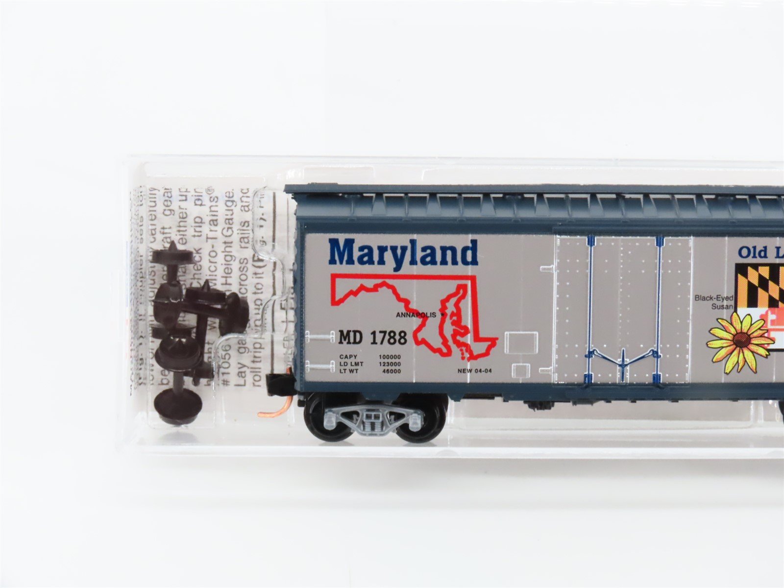 N Scale Micro-Trains MTL 21377 MD Maryland State 40' Plug Door Box Car #1788