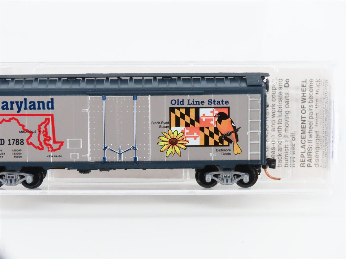 N Scale Micro-Trains MTL 21377 MD Maryland State 40&#39; Plug Door Box Car #1788