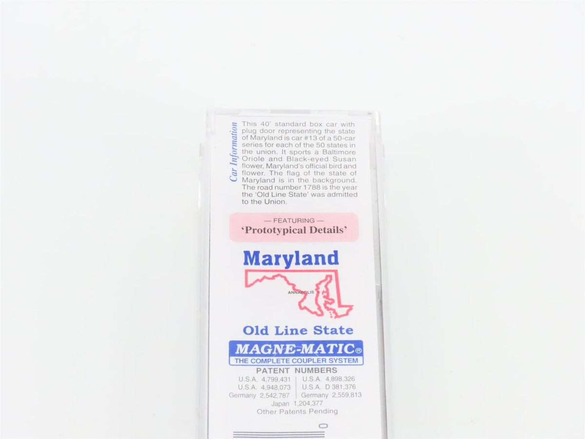 N Scale Micro-Trains MTL 21377 MD Maryland State 40&#39; Plug Door Box Car #1788