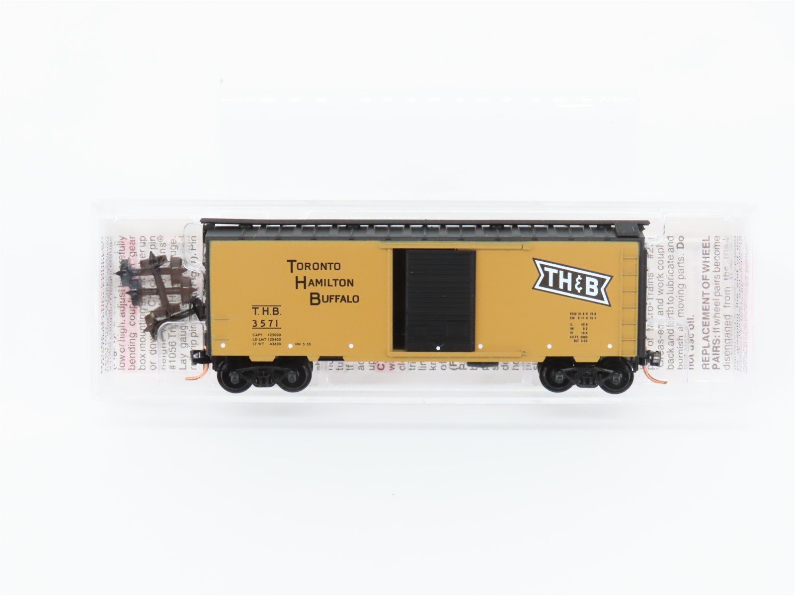 N Scale Micro-Trains MTL 20036 THB Toronto Hamilton Buffalo 40' Box Car #3571
