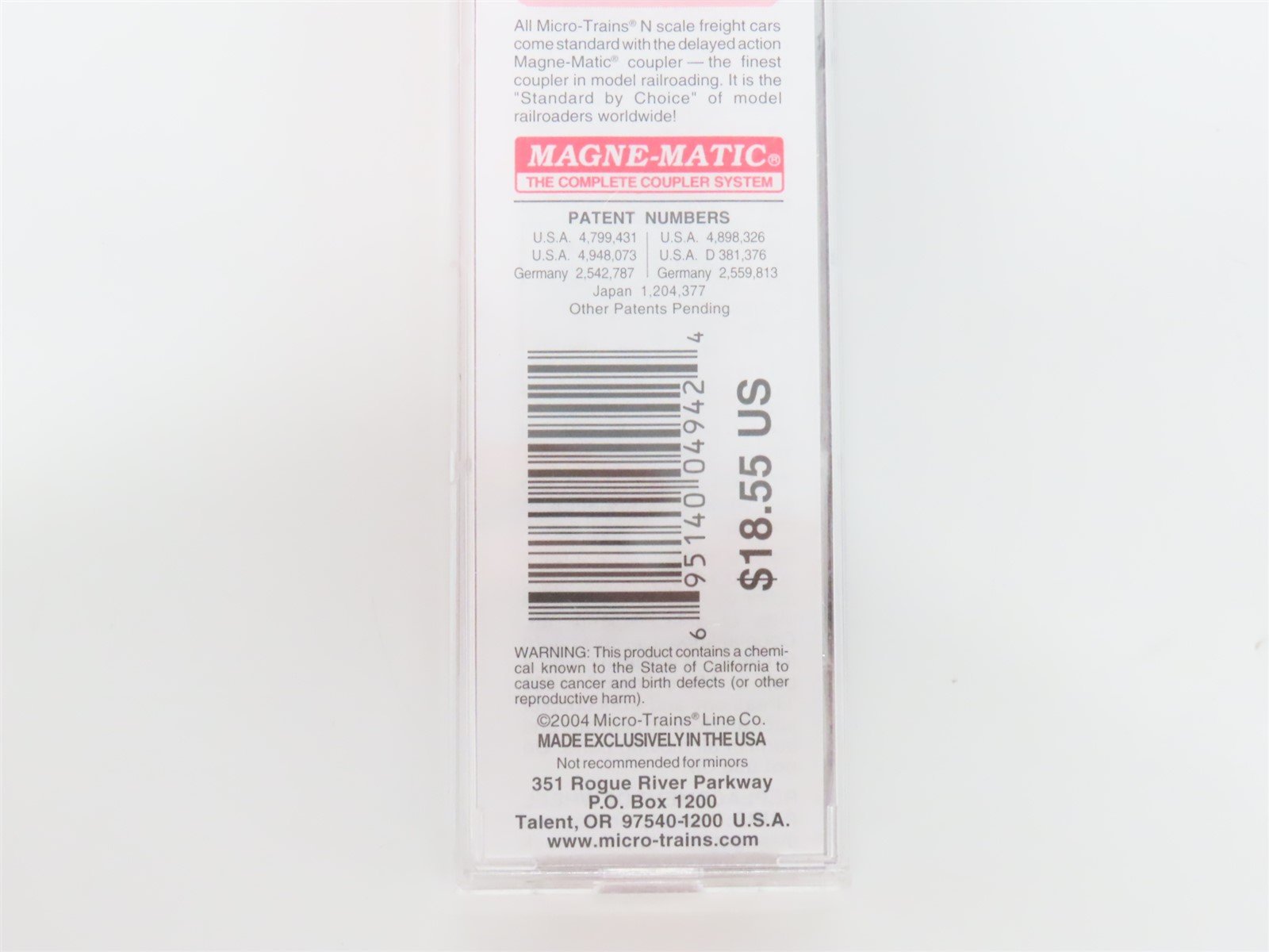 N Scale Micro-Trains MTL 73050 CB&Q Burlington Route 40' Box Car #39305