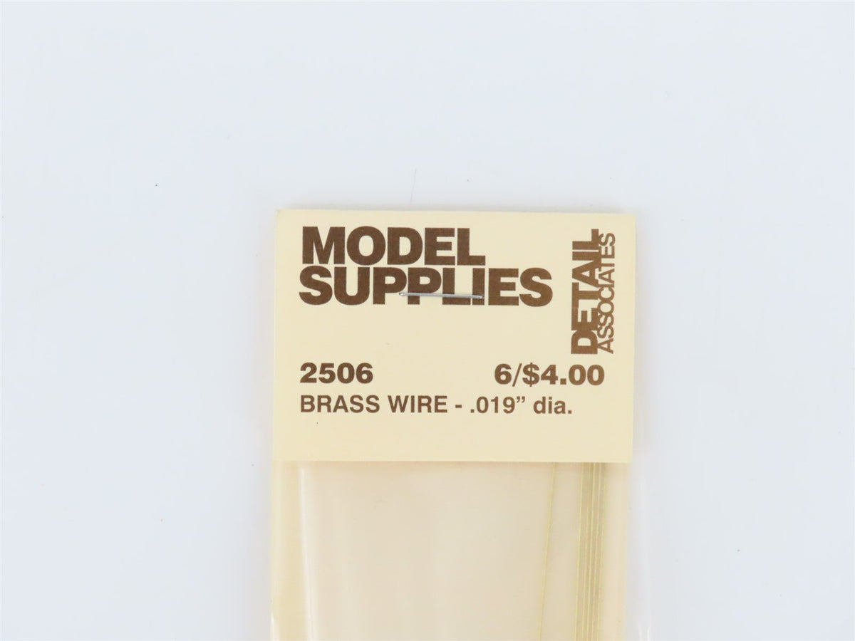 LOT of 11 HO 1/87 Detail Associates Model Supplies 2506 Brass Wire - Sealed