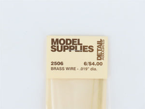 LOT of 11 HO 1/87 Detail Associates Model Supplies 2506 Brass Wire - Sealed