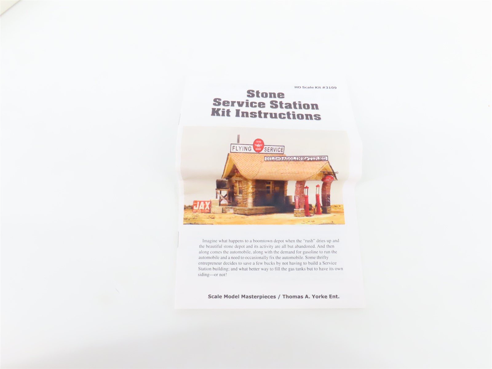 HO 1/87 Scale Model Masterpieces Kit #3109 Stone Service Station