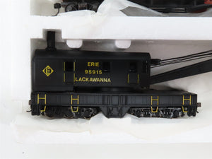 HO Scale Bachmann 46213 EL Erie Lackawanna Crane Car & Boom Tender Set of 2