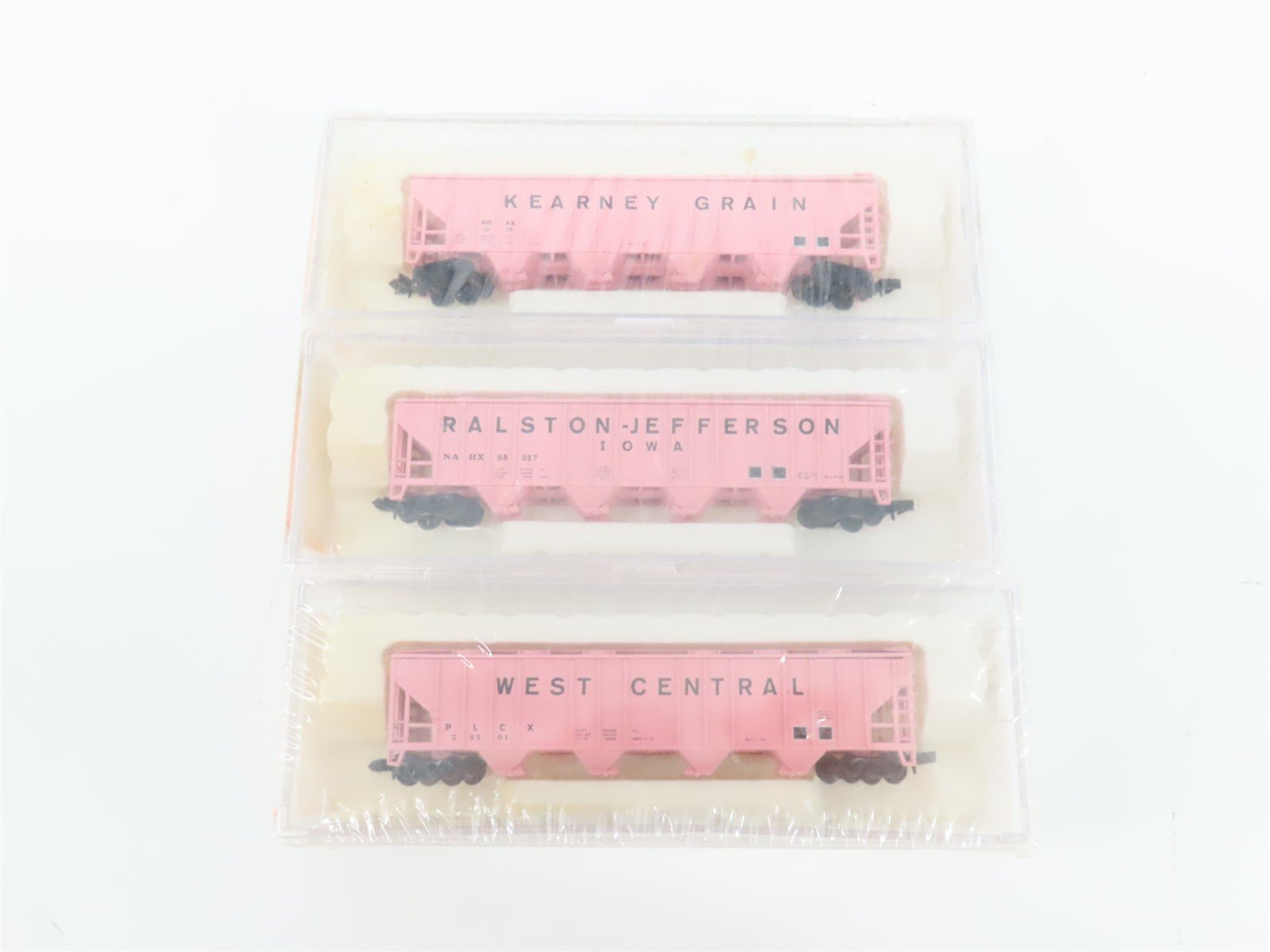 N Scale Con-Cor 0001-000246 RRAX/NAHX/PLCX 4-Bay Hopper 3-Pack - Sealed