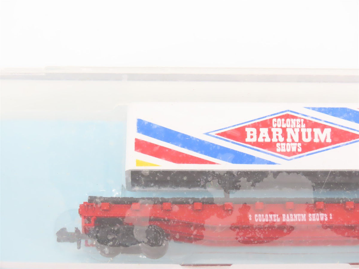 N The Freight Yard Premiere Editions Col. Barnum Shows Flat Car 3-Pack - Sealed