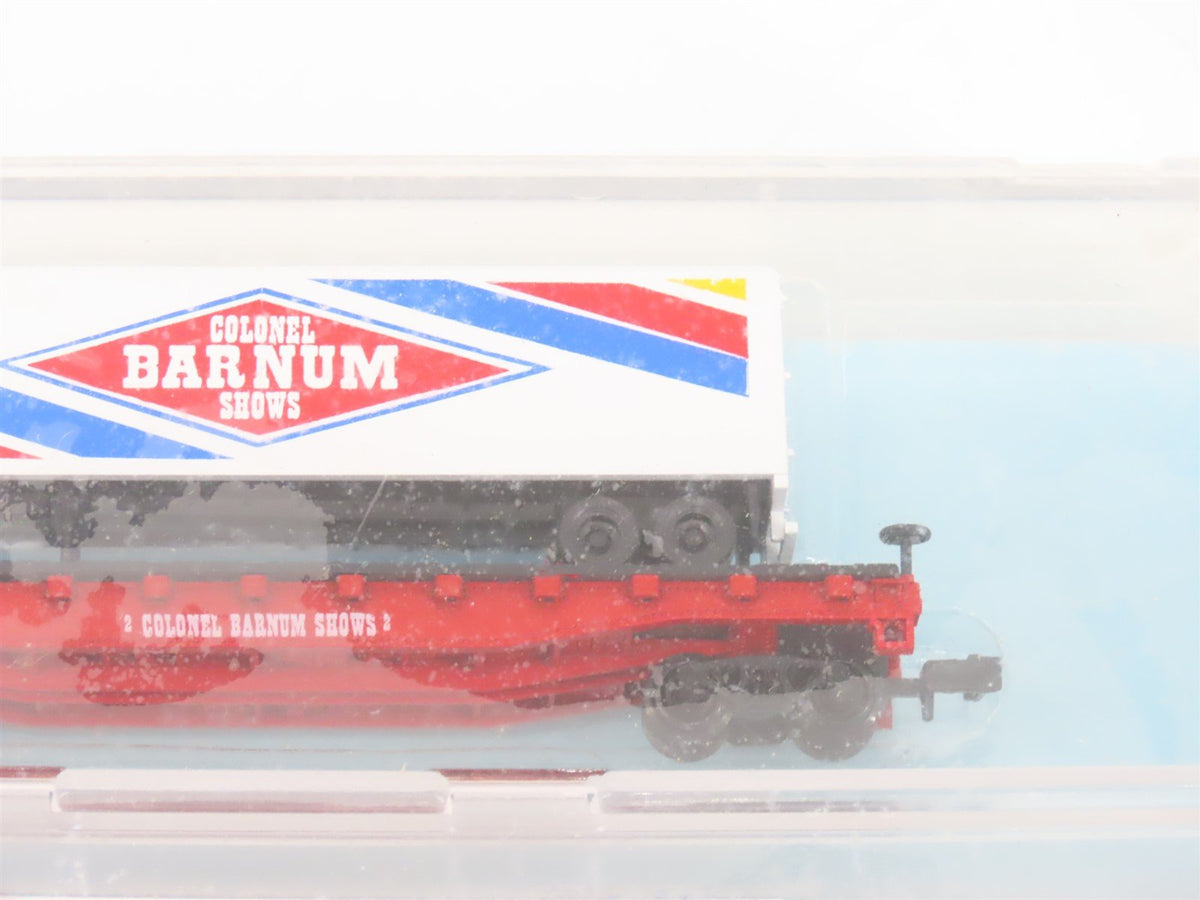 N The Freight Yard Premiere Editions Col. Barnum Shows Flat Car 3-Pack - Sealed