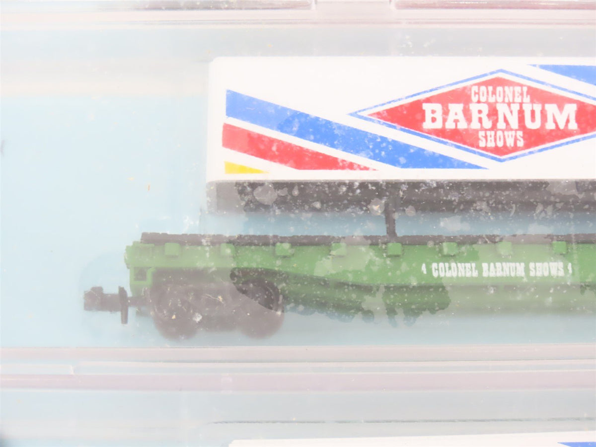 N The Freight Yard Premiere Editions Col. Barnum Shows Flat Car 3-Pack - Sealed