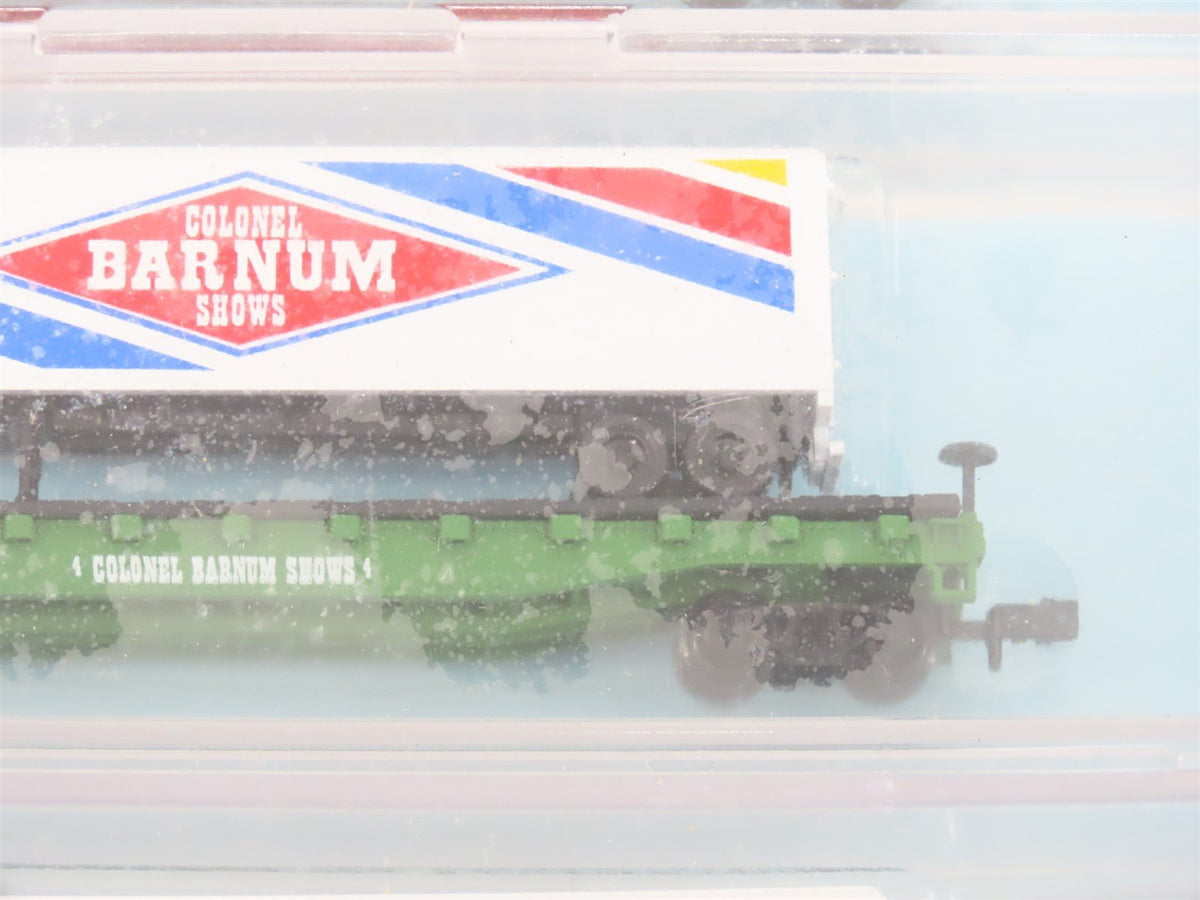 N The Freight Yard Premiere Editions Col. Barnum Shows Flat Car 3-Pack - Sealed