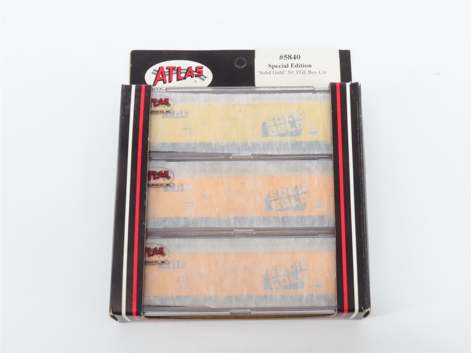 N Scale Atlas #5840 Special Edition FGE "Solid Gold" 50' Box Car 3-Pack