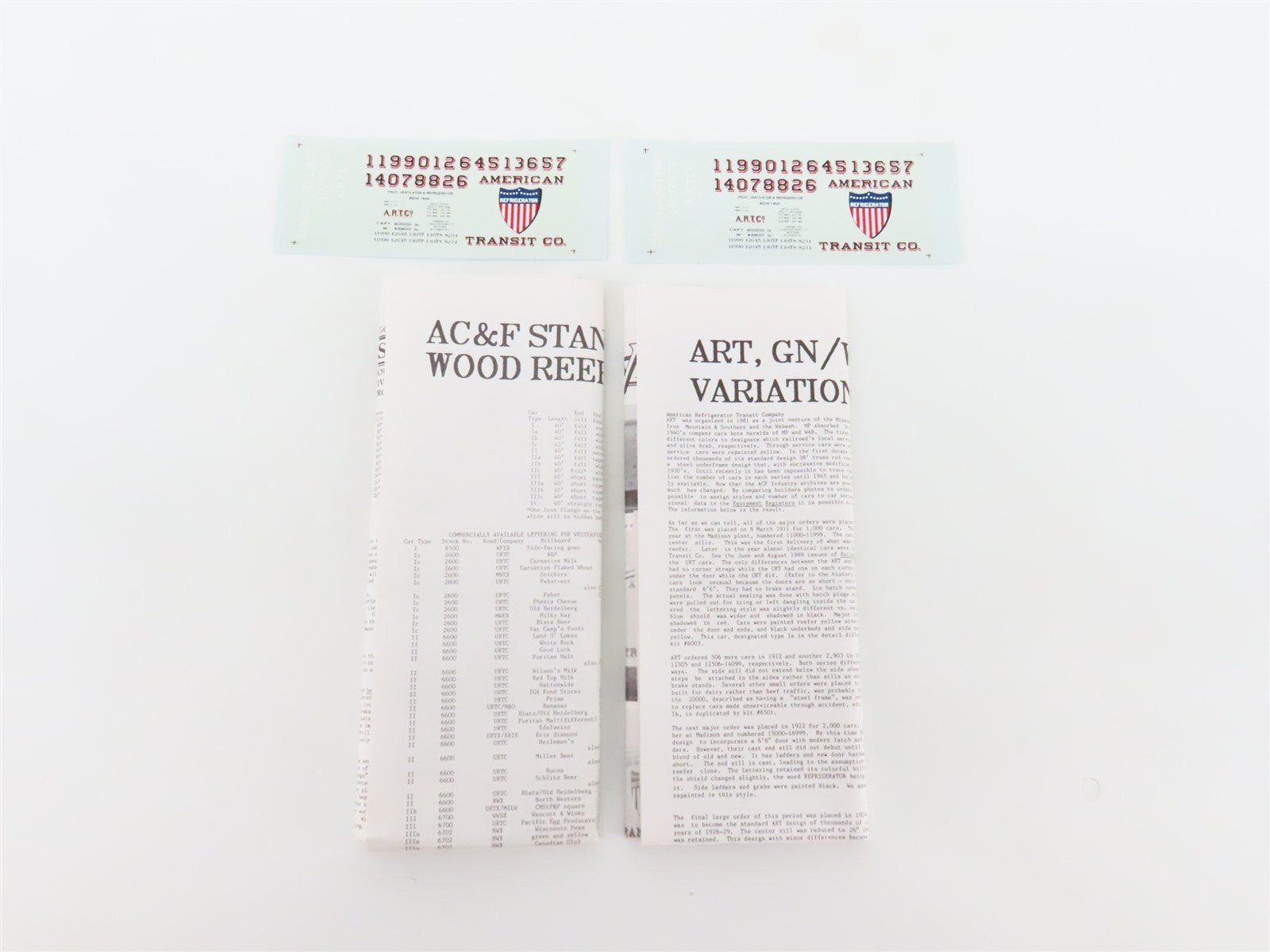 HO Scale Westerfield Golden Age Line Kit 6003 ARTCo ART AC&F 40' Reefer