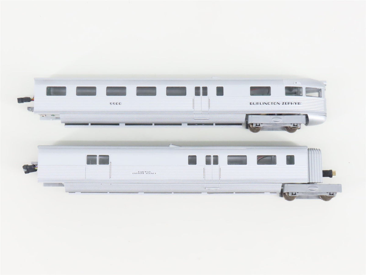HO Con-Cor 001-8721 CB&amp;Q Burlington Pioneer Zephyr Diesel Streamliner 3-Unit Set