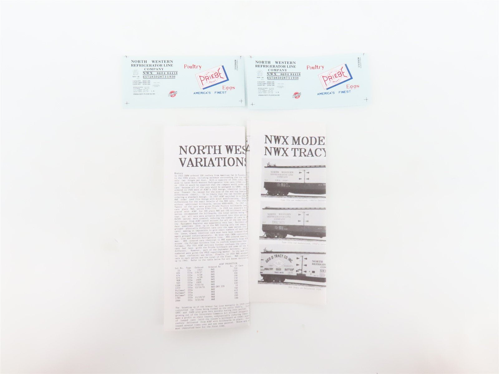 HO Scale Westerfield Golden Age Line Kit 6707 NWX Priebe Poultry 40' Reefer