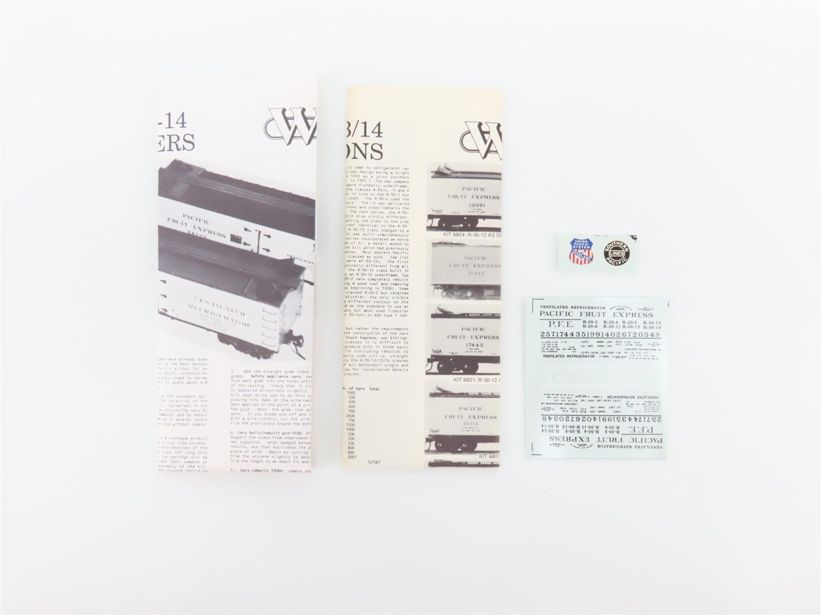 HO Scale Westerfield Golden Age Line Kit 6805 PFE UP SP R-30-12 Reefer