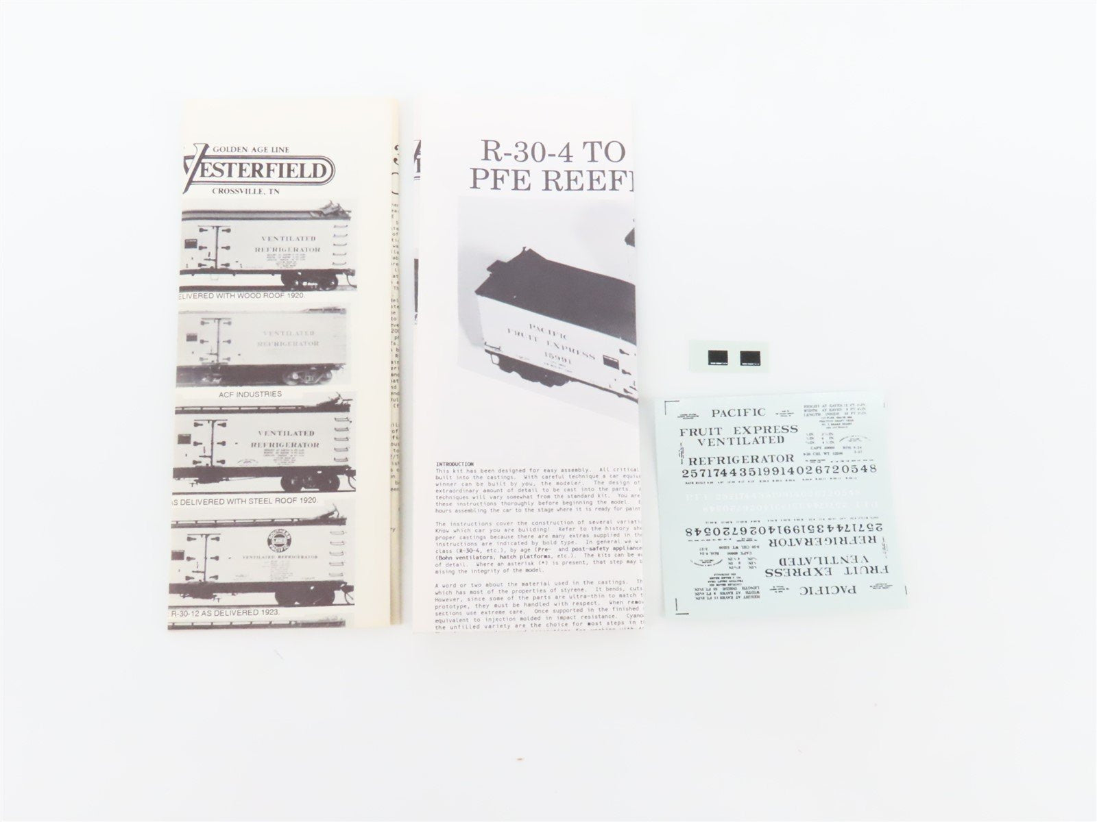 HO Scale Westerfield Golden Age Line Kit 6901 PFE Pacific Fruit Express Reefer