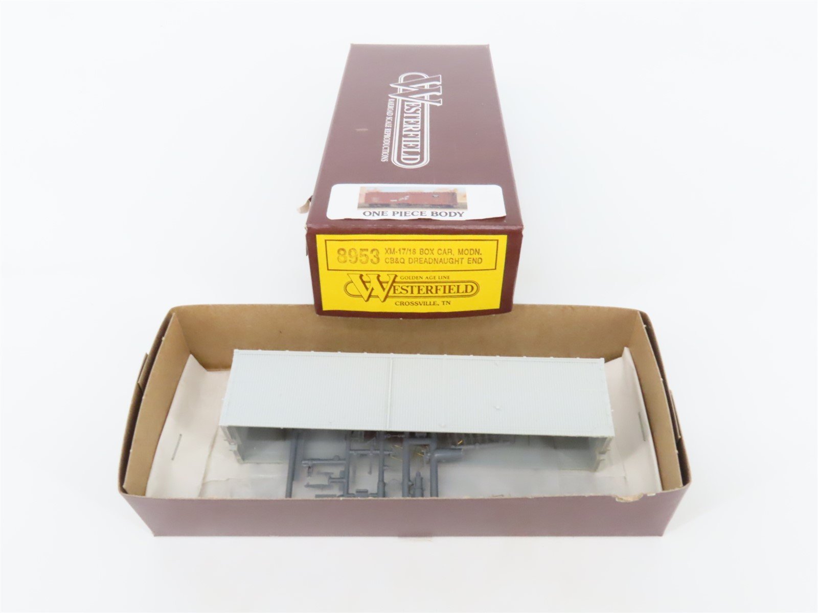 HO Scale Westerfield Golden Age Line Kit 8953 CB&Q Burlington Route Box Car